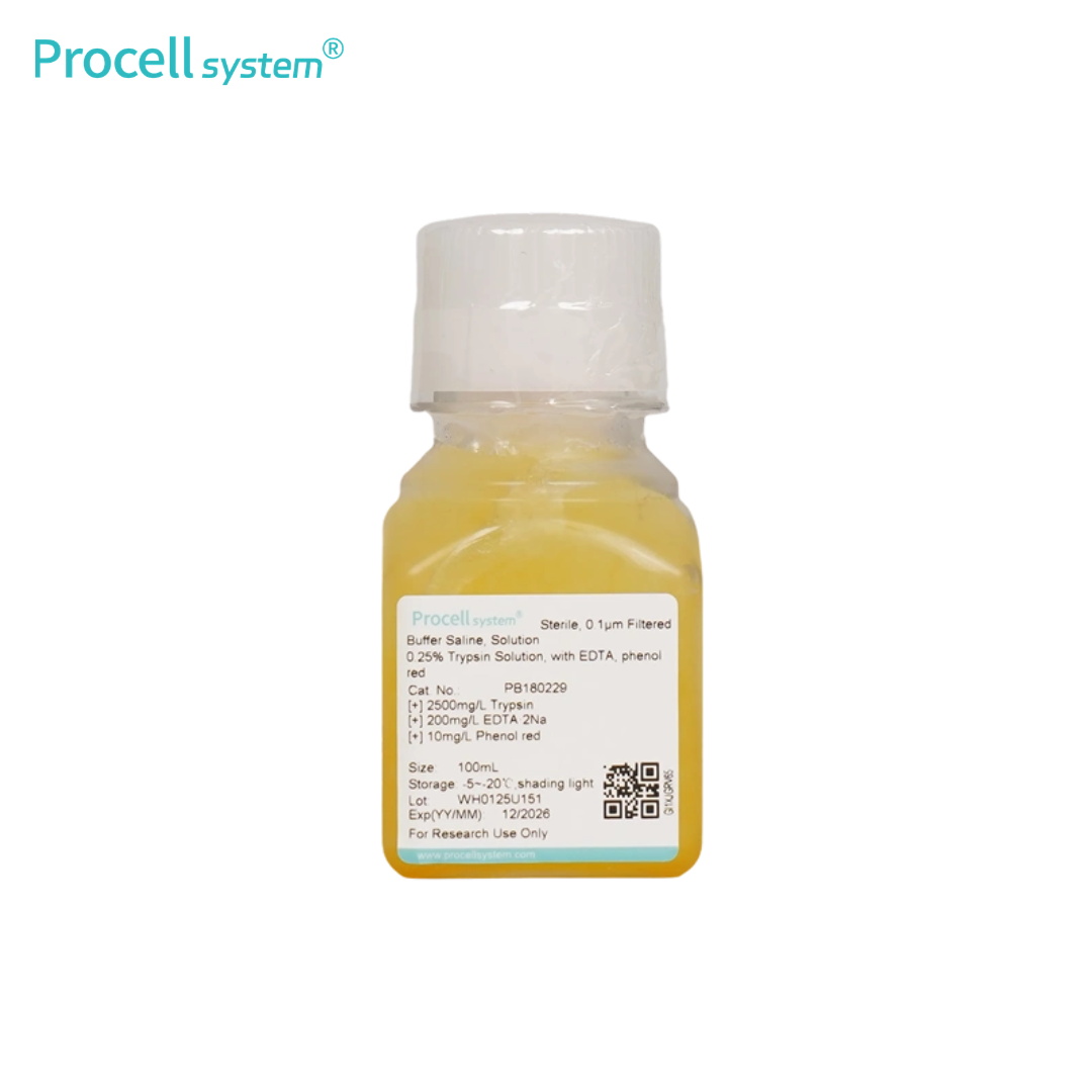 0.25% Trypsin Solution, With EDTA, Phenol Red, Dissolved In PBS